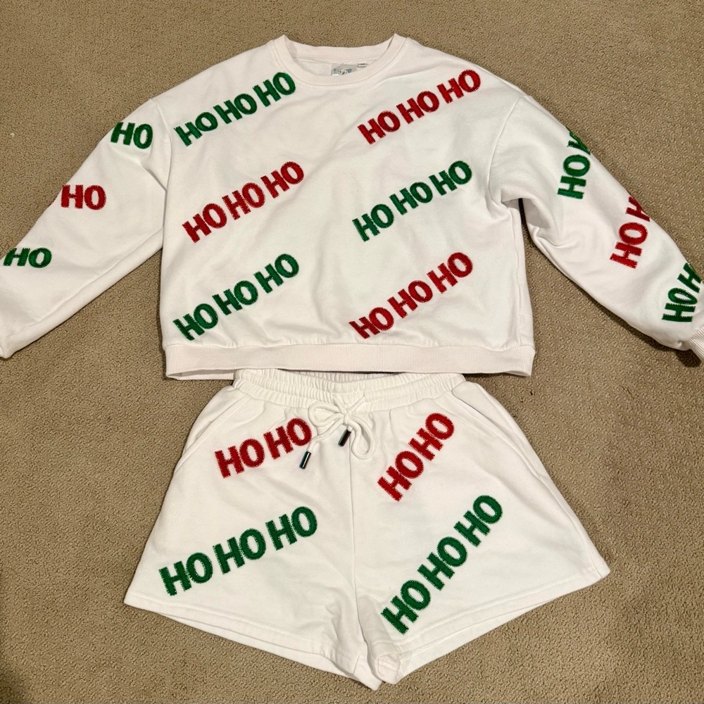 QUEEN OF SPARKLES White, Red, and Green Kids Matching Set